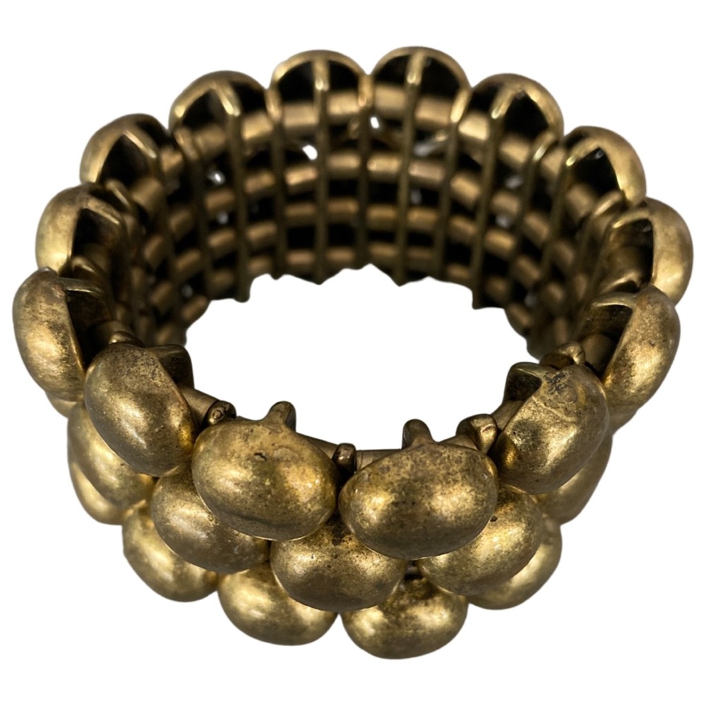 Brass Toned Elastic Stretch Bracelet